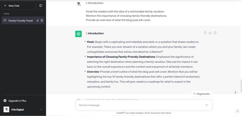 How to get description using ChatGPT