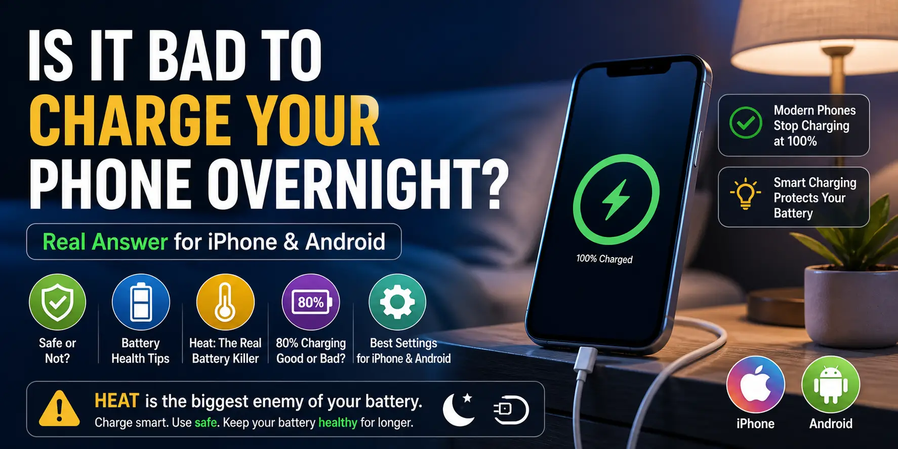 Is it bad to charge your phone overnight battery health guide for iPhone and Android